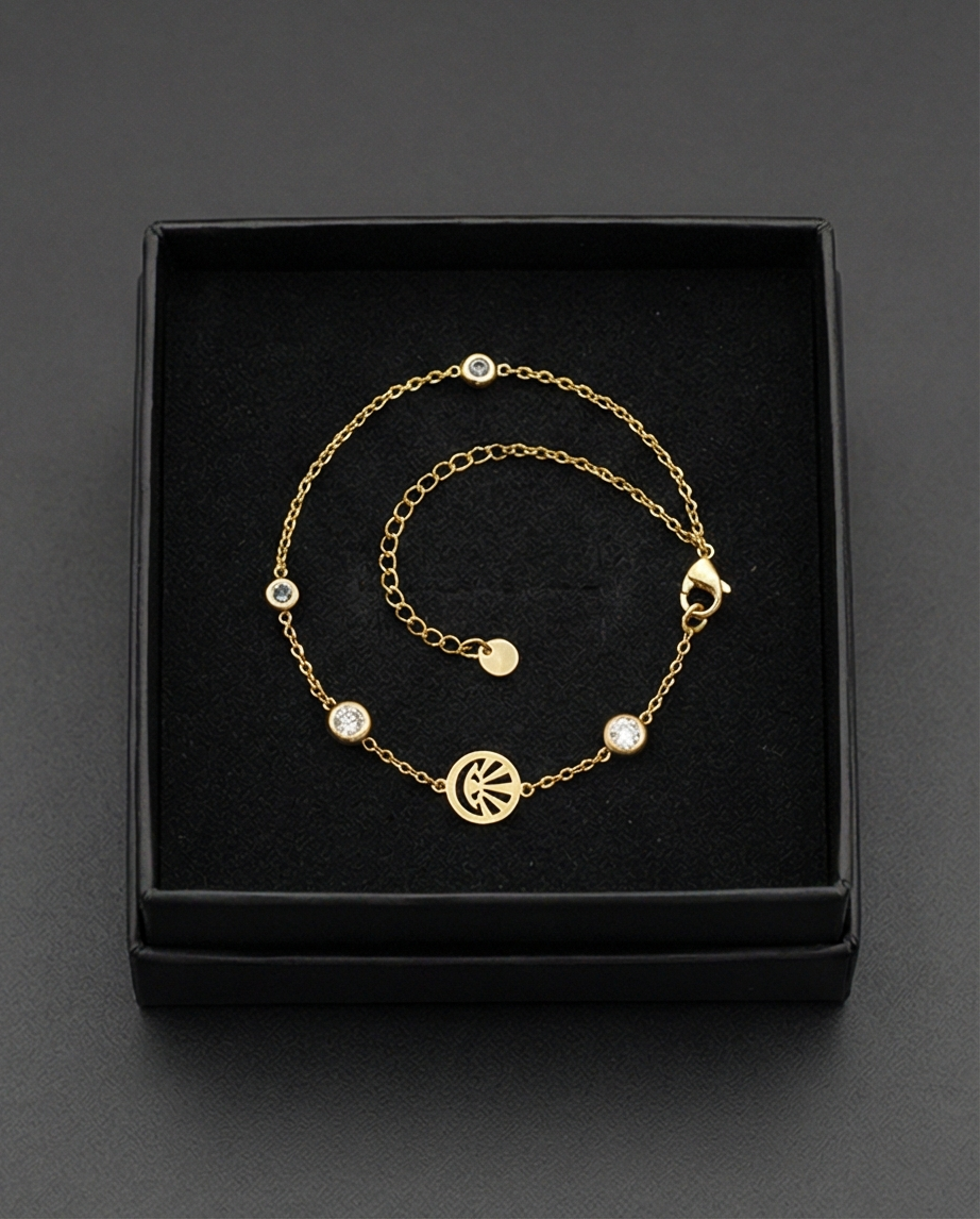 TAŞLI GÖZLÜ GOLD RENK ŞAHMERAN