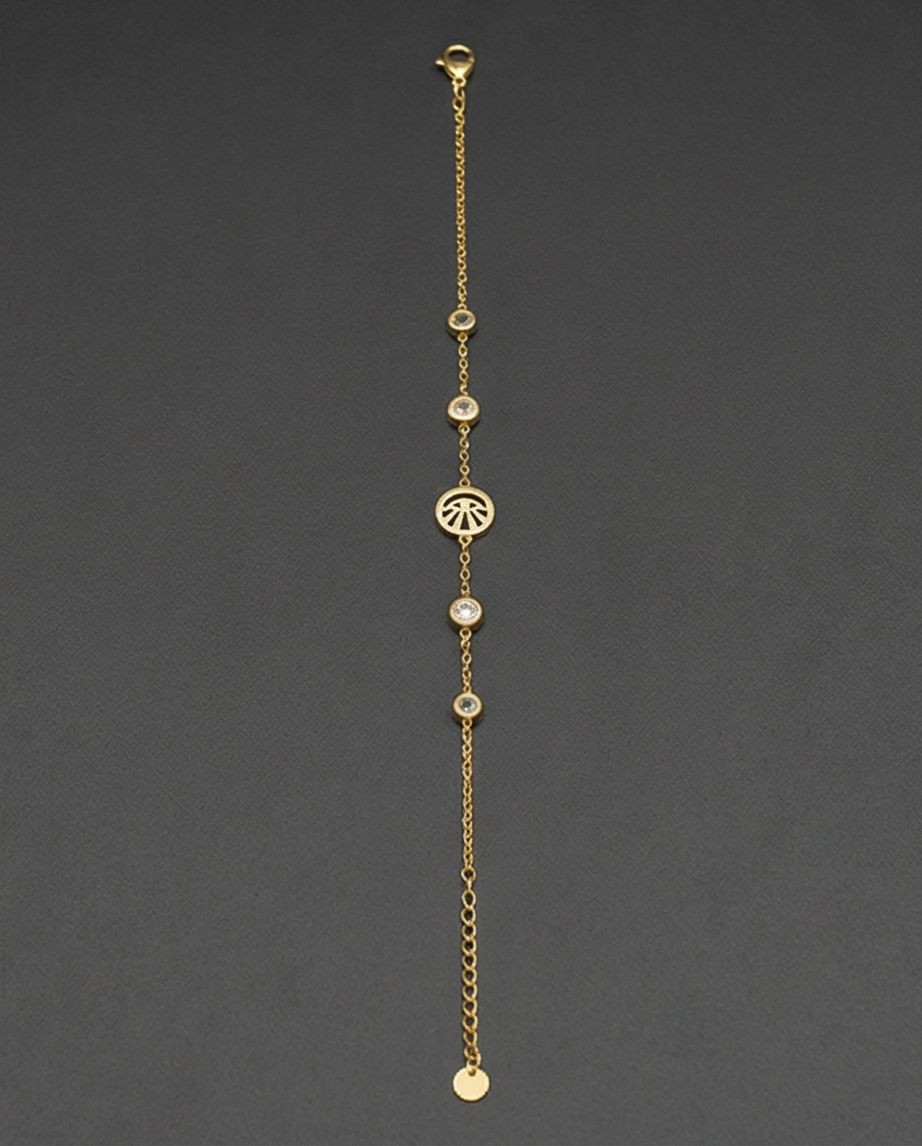 TAŞLI GÖZLÜ GOLD RENK ŞAHMERAN