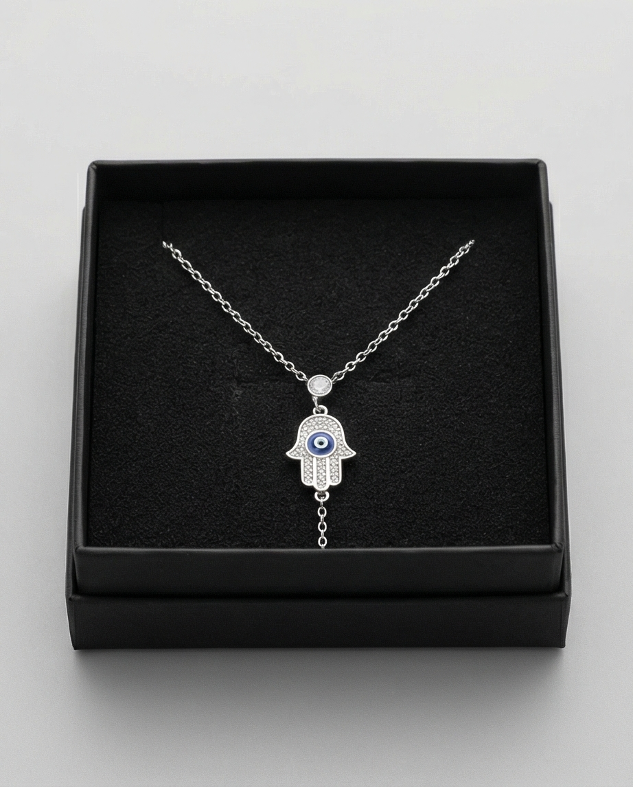 NAZAR BONCUĞU GÜMÜŞ RENK ŞAHMERAN