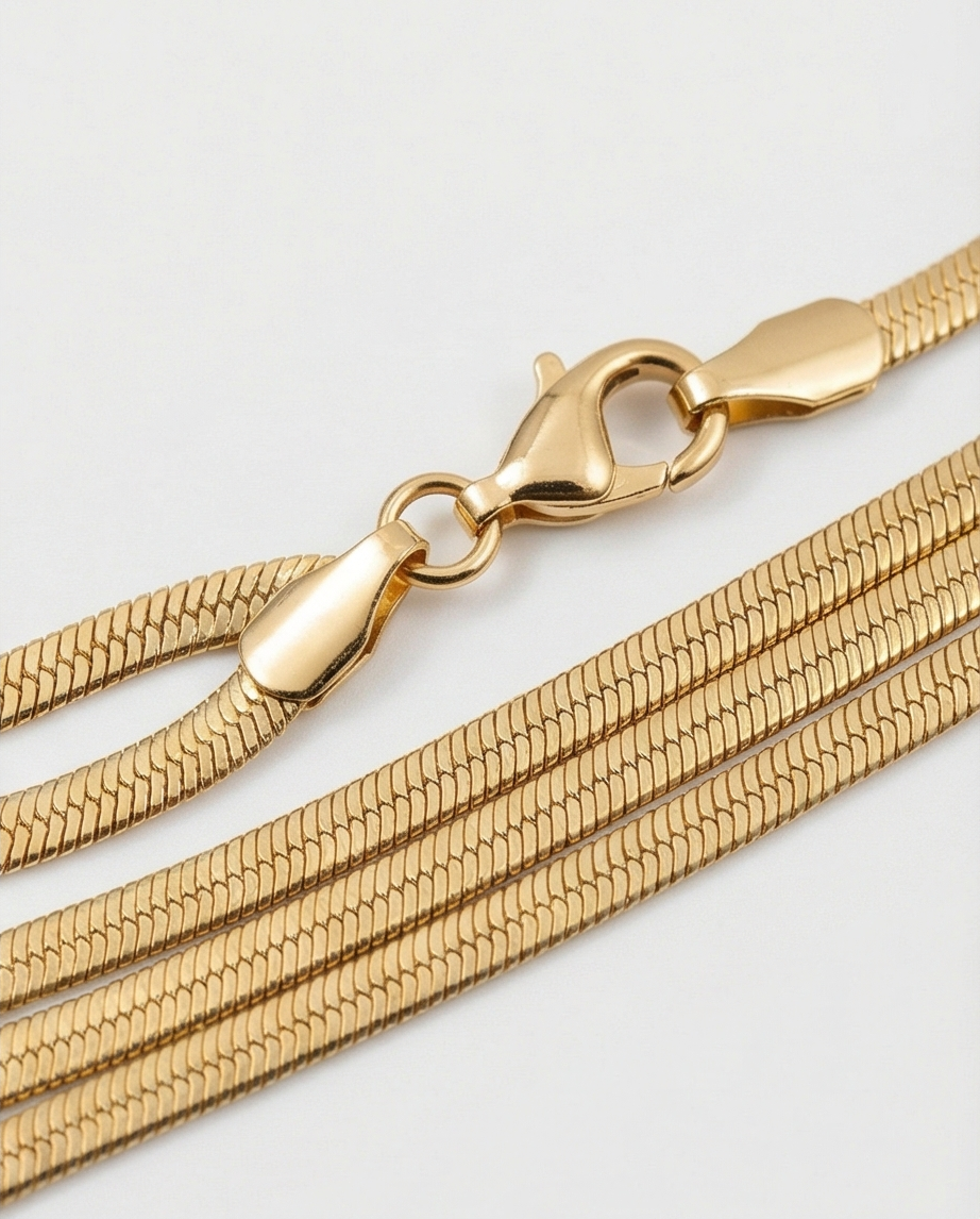 ÜÇLÜ İTALYAN ZİNCİR GOLD RENK KOLYE