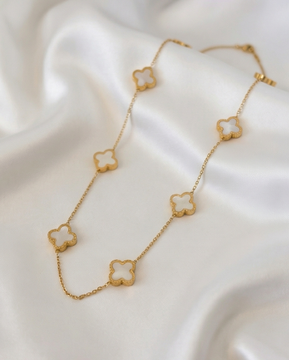 SEDEFLİ 10 YONCA GOLD RENK KOLYE