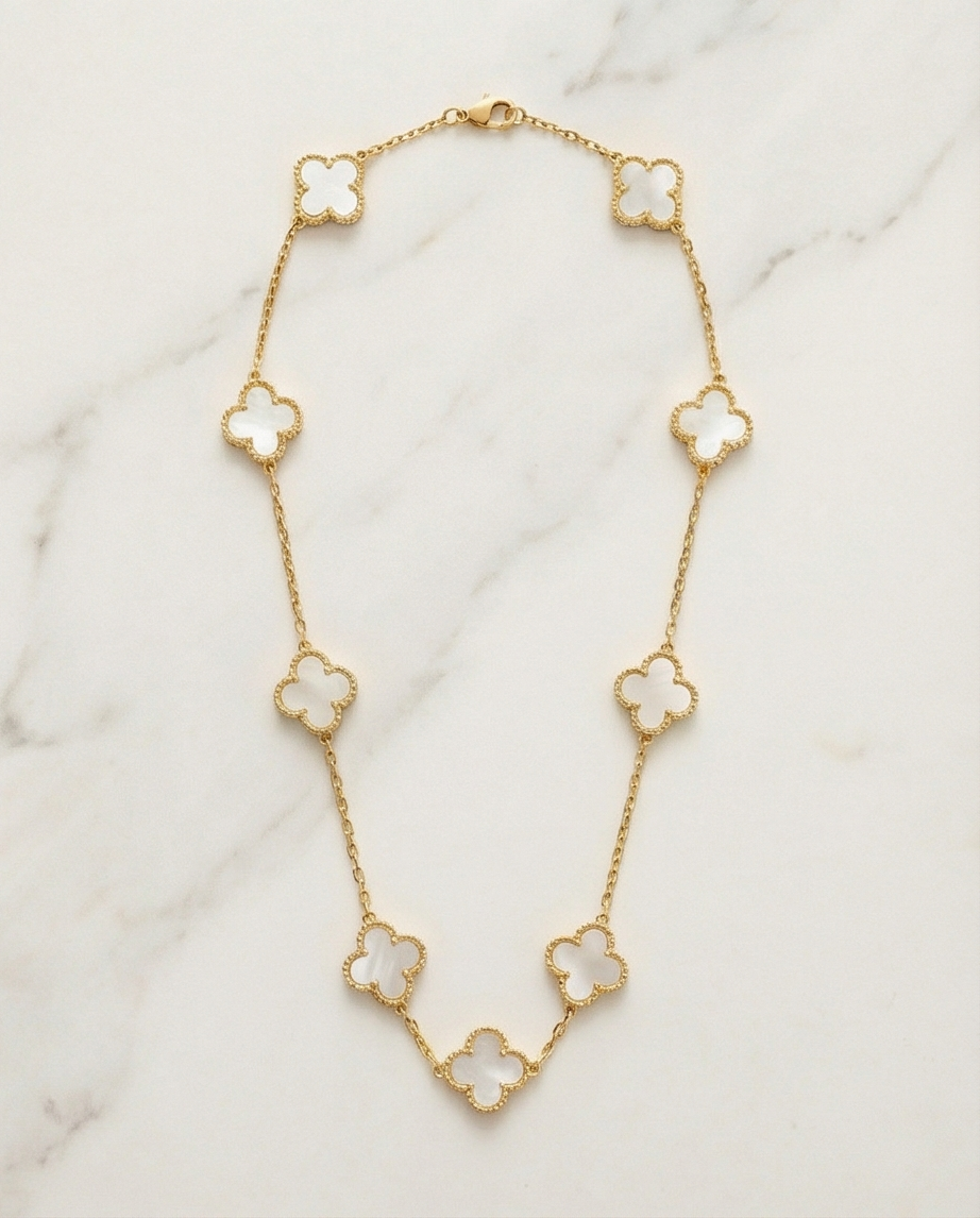 SEDEFLİ 10 YONCA GOLD RENK KOLYE