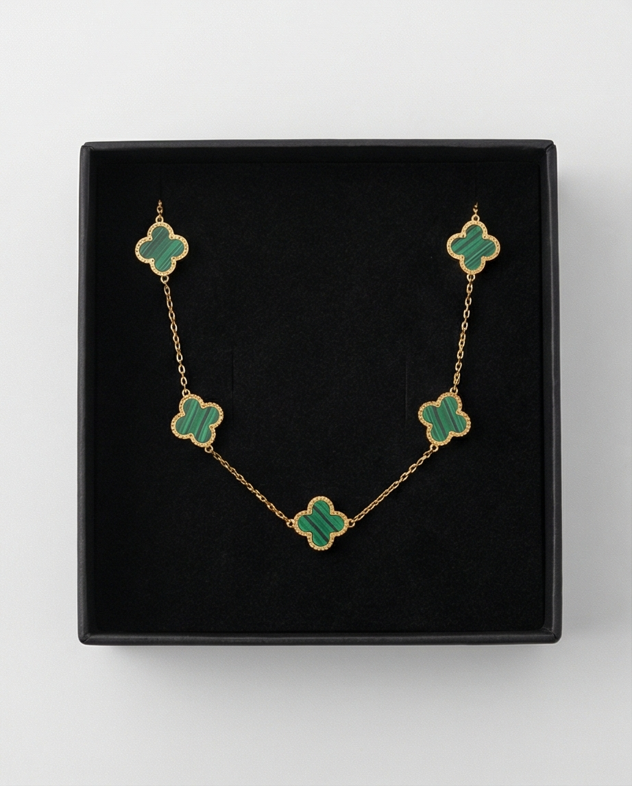 ZÜMRÜT 10 YONCA GOLD RENK KOLYE